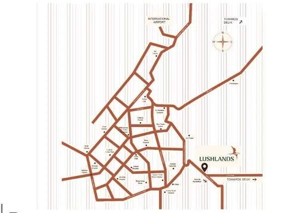 Adani Lush Land location map