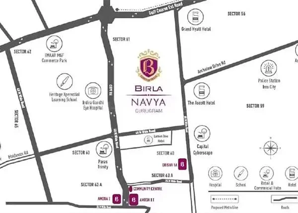 Birla Navya location map