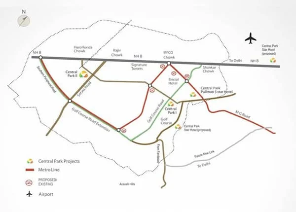 Central Park Bellavista location map