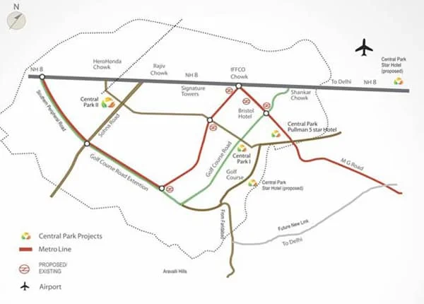 Central Park Resort location map