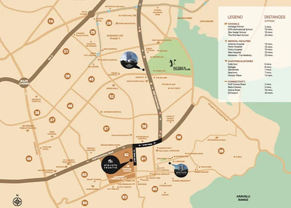 Conscient Elevate Reserve location map