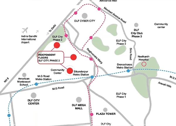 DLF Floors location map