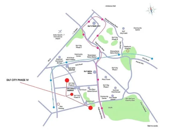 DLF Platinum Residences location map