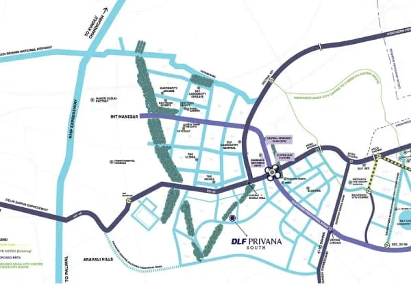 DLF Privana South location map