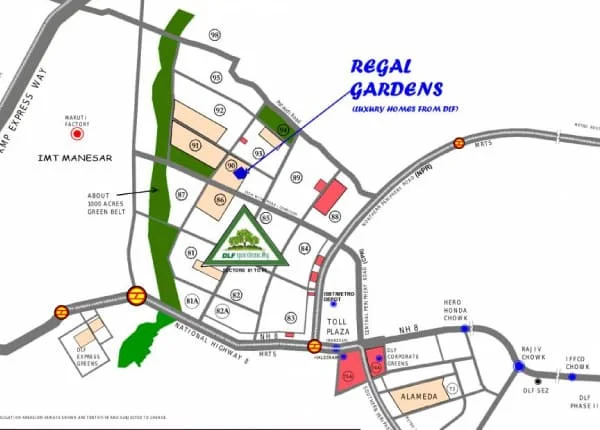 DLF Royale Residences location map