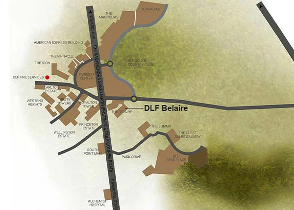 DLF The Belaire location map