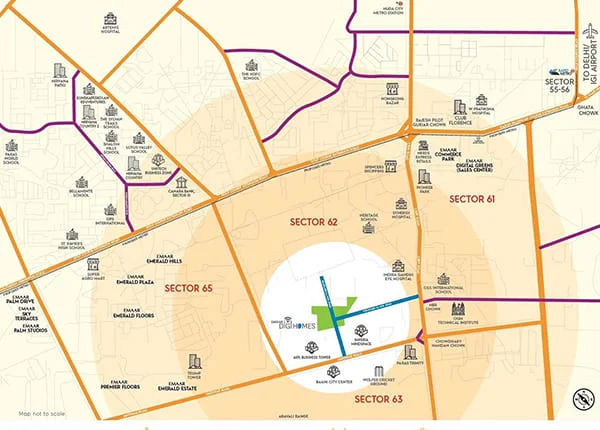 Emaar Digihomes location map