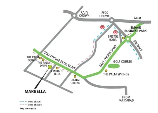 Emaar Marbella Villas location map