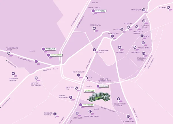 Godrej 101 location map