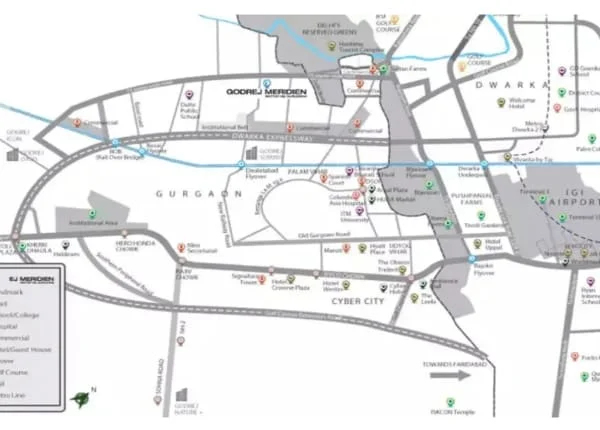 Godrej Meridien location map