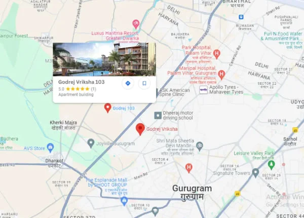 Godrej Vrikshya location map