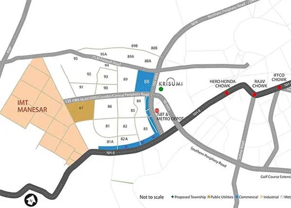 Krisumi Waterfall Suites location map