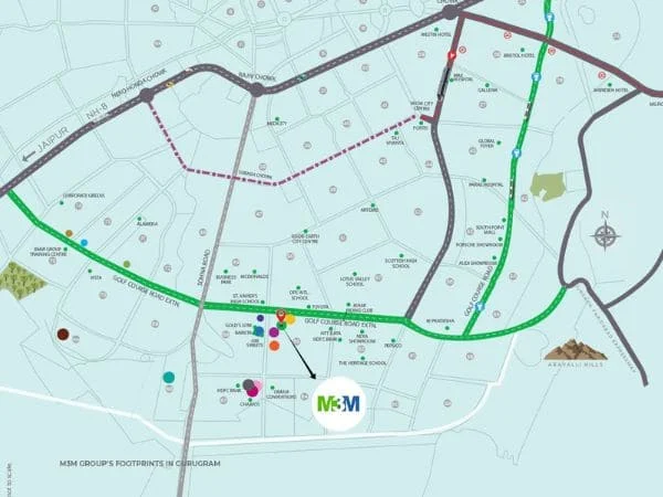 M3M Antalya Hills location map