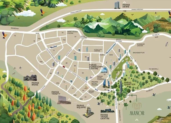 Paras Manor location map