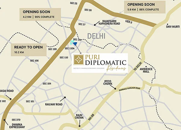 Puri Diplomatic Residences location map