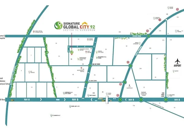 Signature Global City 92 location map