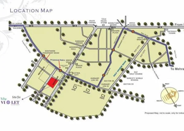 Tulip Violet location map