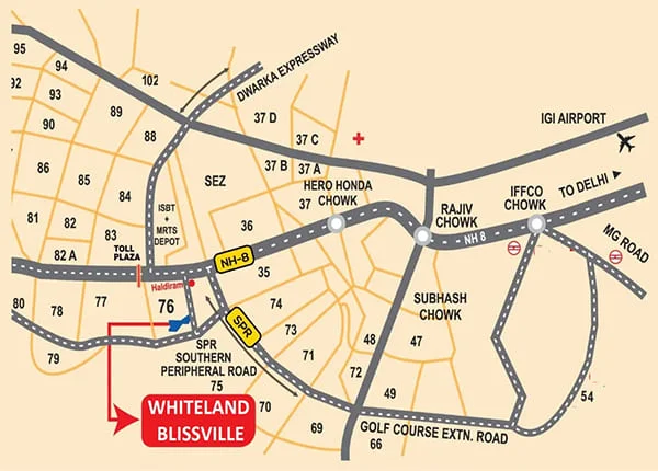 Whiteland Blissville location map